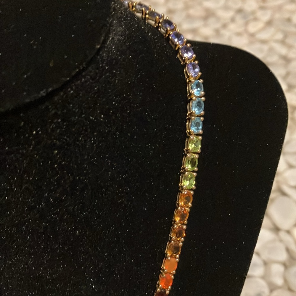Gorgeous NWOT Rainbow Gemstone Necklace - Picture 2 of 7
